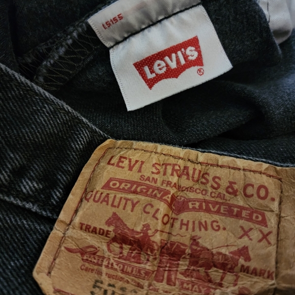 Vintage x 2000s “made in Mexico” 501 Levis Red Tab Black Jean - Picture 11 of 13